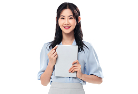 拿平板电脑的商务女士图片