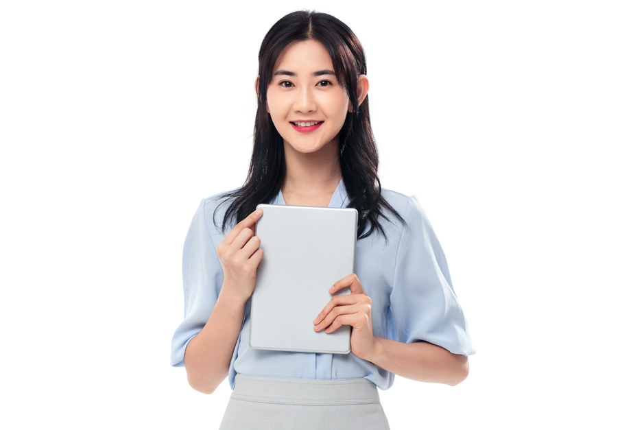 拿平板电脑的商务女士图片 拿平板电脑的商务女士图片