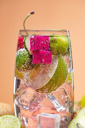 水果气泡饮特写