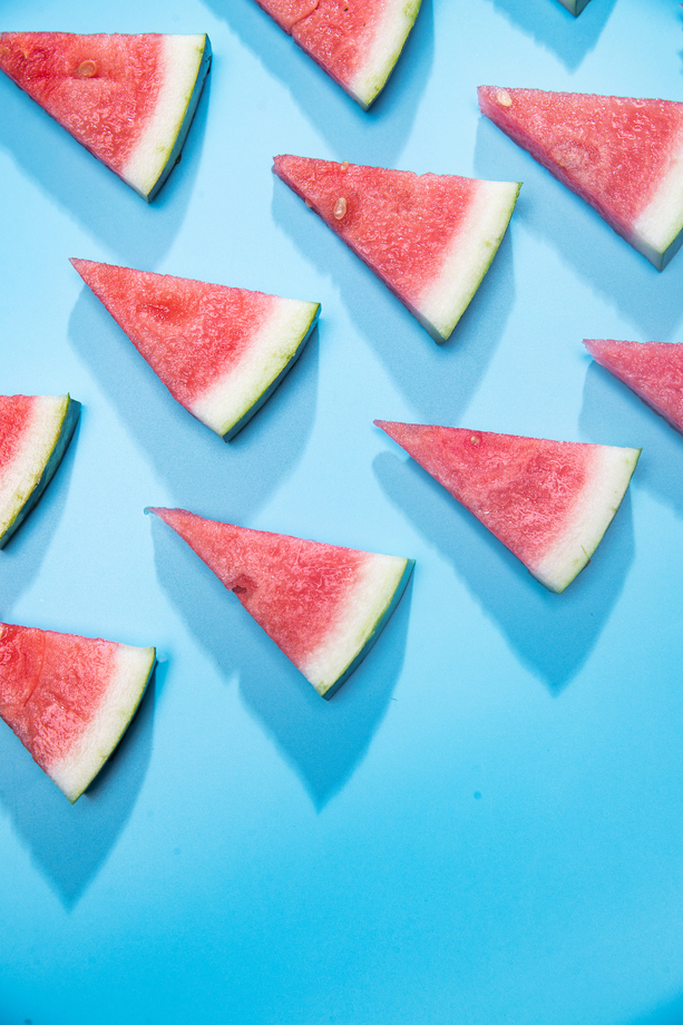 排列的西瓜切块 排列的西瓜切块
