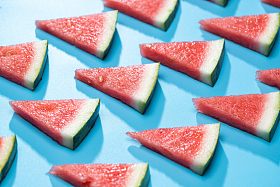 三角形西瓜切块排列图片