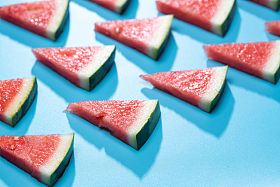 三角形西瓜切块排列图片