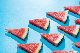 西瓜切块排列图片