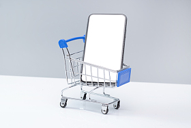 购物车和手机图片