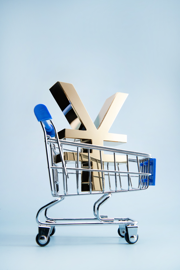 购物车里的货币标志模型 购物车里的货币标志模型