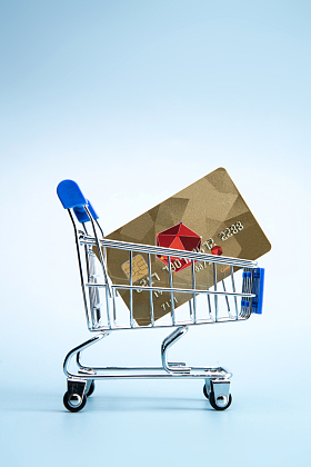 购物车和银行卡图片