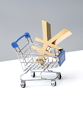 购物车模型里的货币标志照片