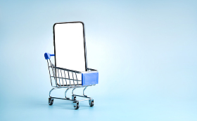 购物车和手机照片