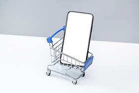 购物车和手机图片