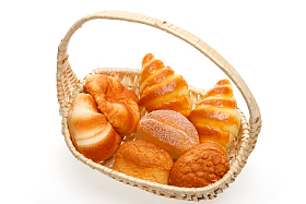 静物面包筐图片