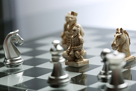 兵马俑国际象棋照片