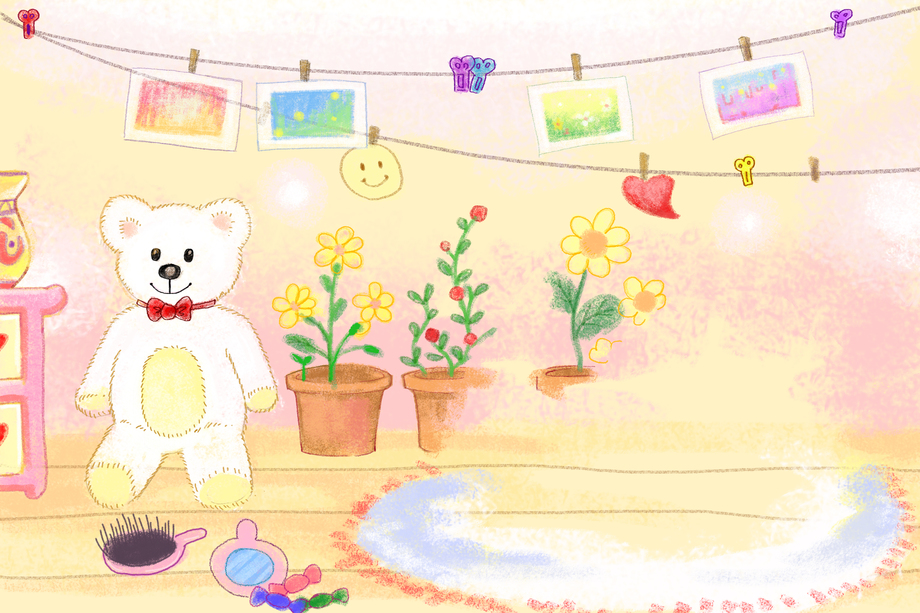 儿童房间插画图片