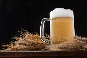 静物啤酒麦穗图片