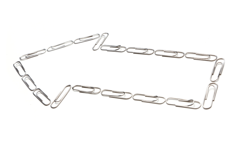 曲别针组成的箭头 曲别针组成的箭头