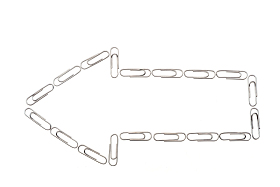 曲别针组成的箭头图片