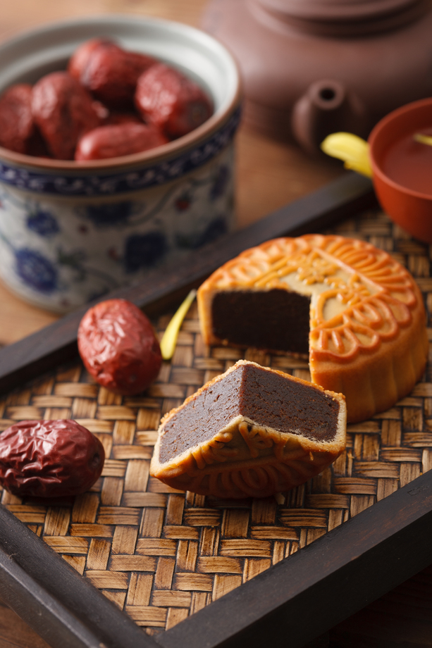 静物月饼和大枣图片