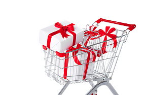 购物车里的礼物照片