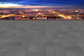 城市夜景与路面图片