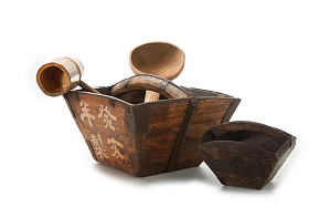 静物古代量器照片