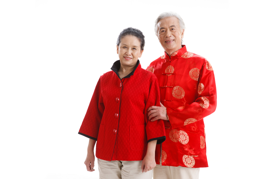 老年夫妇过新年 老年夫妇过新年