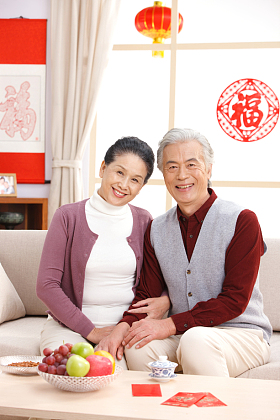 幸福的老年夫妇图片