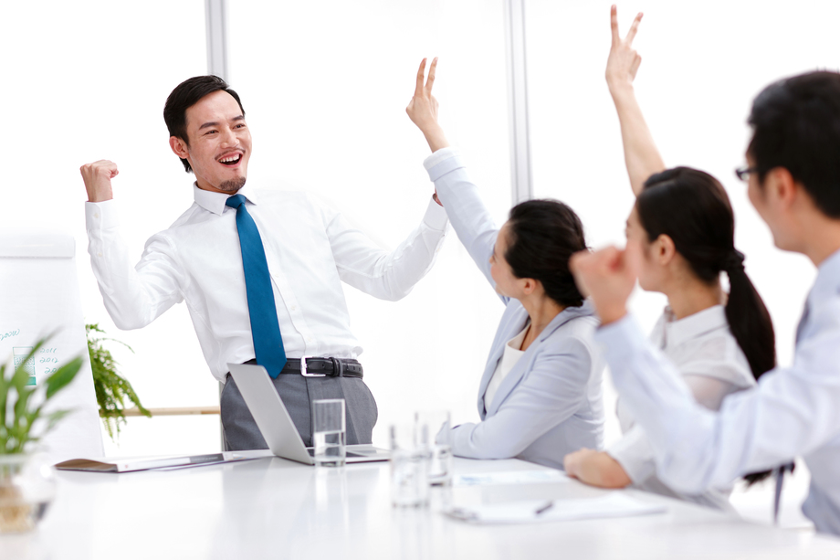 兴奋的商务团队 兴奋的商务团队