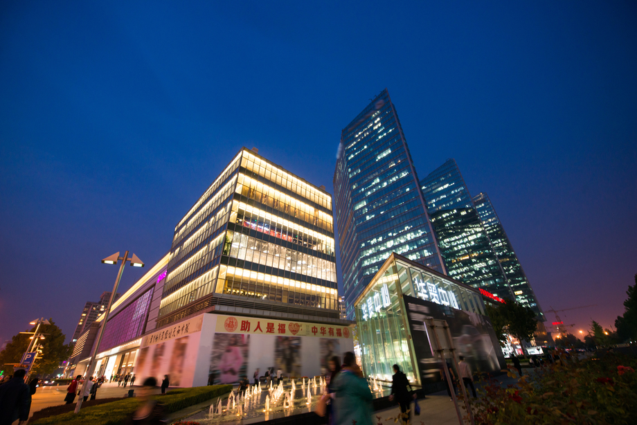 北京城市建筑夜景