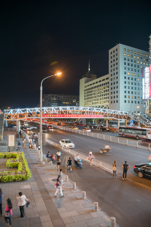北京商业街夜景