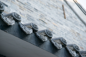 江苏省淮安淮河老街屋檐图片