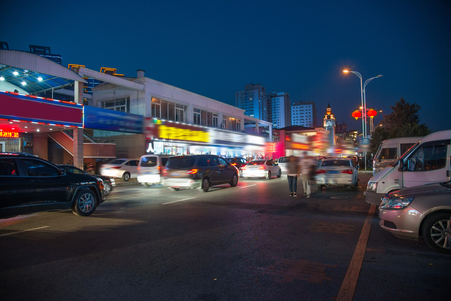 辽宁省丹东城市夜景
