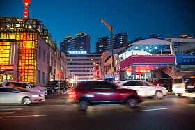 辽宁省丹东城市夜景图片