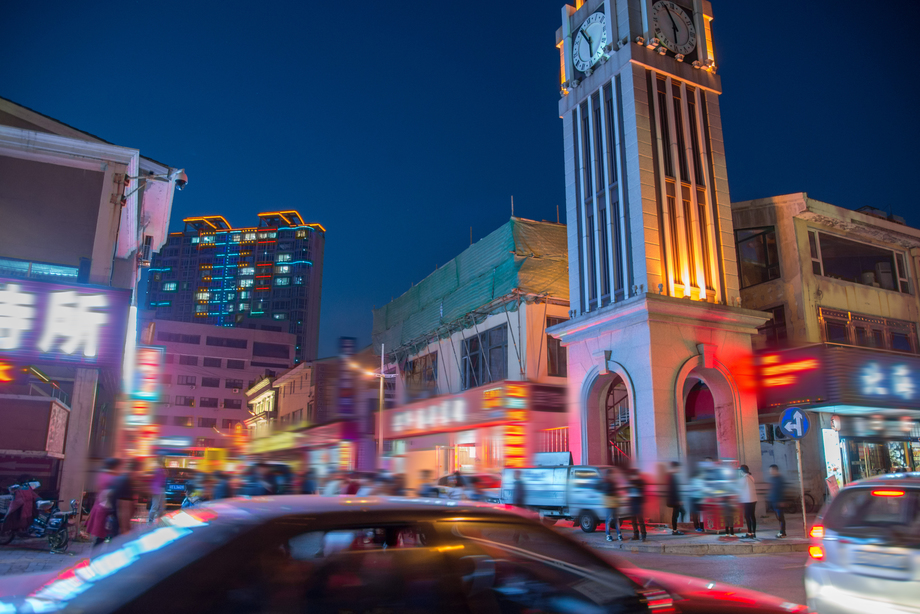 辽宁省丹东城市夜景图片
