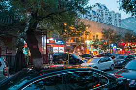 北京街市夜景照片
