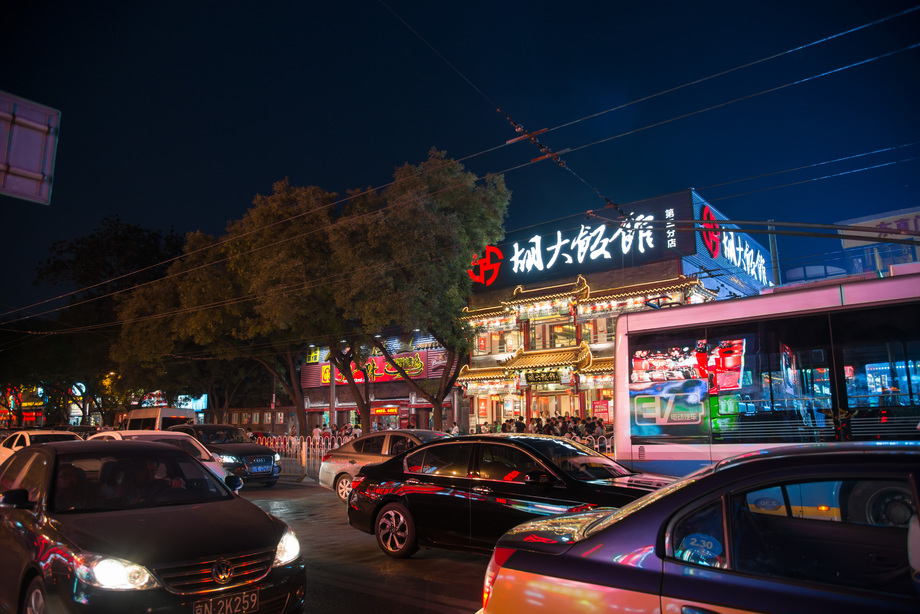 北京街市夜景照片