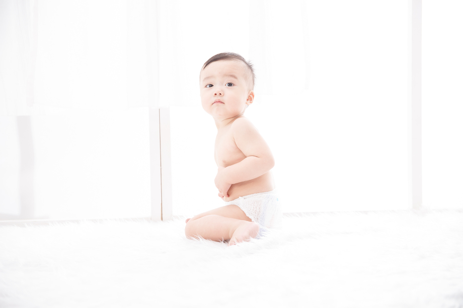 可爱男婴儿