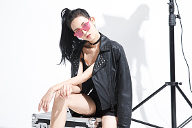 时尚模特在摄影