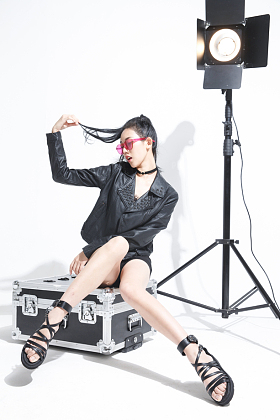 时尚模特在摄影