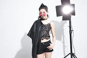 时尚模特在摄影