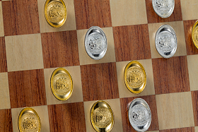 金元宝和银元宝照片