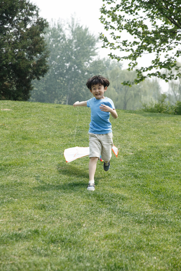 小男孩放风筝 小男孩放风筝