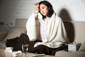 青年女人生病图片