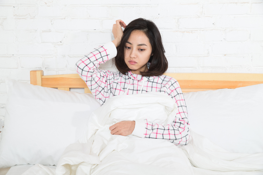 青年女人生病图片