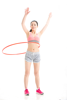 青年女人健身运动