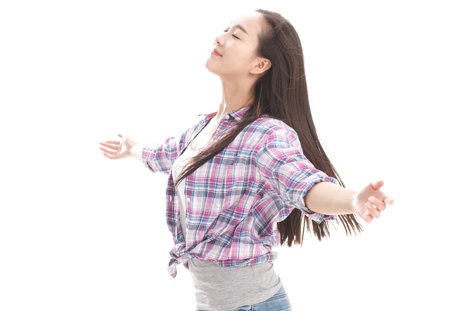 快乐的年轻女孩 快乐的年轻女孩