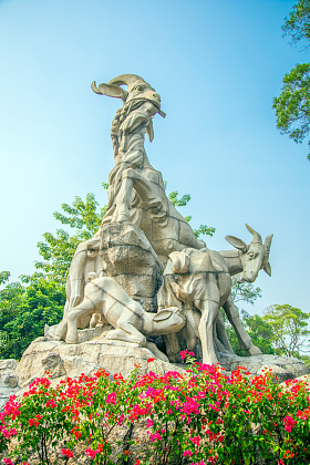 广东省广州越秀公园五羊雕塑图片
