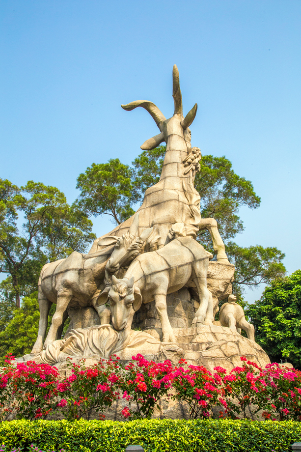 广东省广州越秀公园五羊雕塑图片