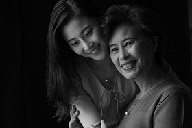 幸福母女图片