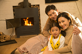 幸福的一家三口图片