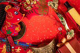 新年静物图片