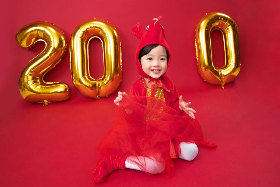 可爱的小朋友过新年图片